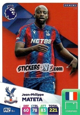 Sticker Jean-Philippe Mateta - English Premier League 2024-2025. Adrenalyn XL
 n. 133 - Panini