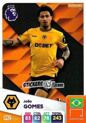 Figurina João Gomes - English Premier League 2024-2025. Adrenalyn XL
 n. 362 - Panini