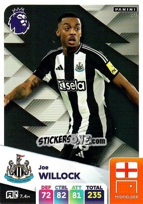 Sticker Joe Willock - English Premier League 2024-2025. Adrenalyn XL
 n. 273 - Panini
