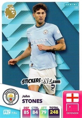 Sticker John Stones - English Premier League 2024-2025. Adrenalyn XL
 n. 230 - Panini