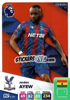 Sticker Jordan Ayew - English Premier League 2024-2025. Adrenalyn XL
 n. 131 - Panini