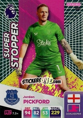Sticker Jordan Pickford - English Premier League 2024-2025. Adrenalyn XL
 n. 371 - Panini