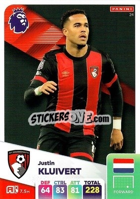 Sticker Justin Kluivert - English Premier League 2024-2025. Adrenalyn XL
 n. 24 - Panini