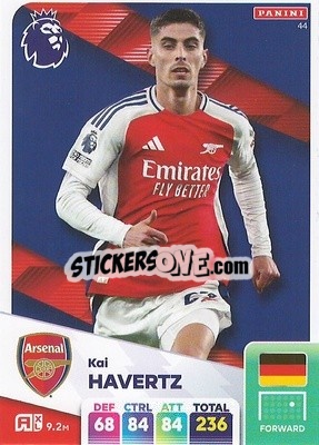 Sticker Kai Havertz - English Premier League 2024-2025. Adrenalyn XL
 n. 44 - Panini