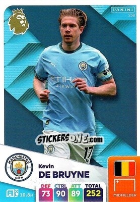 Sticker Kevin De Bruyne - English Premier League 2024-2025. Adrenalyn XL
 n. 238 - Panini
