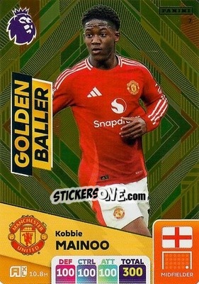 Sticker Kobbie Mainoo - English Premier League 2024-2025. Adrenalyn XL
 n. 7 - Panini