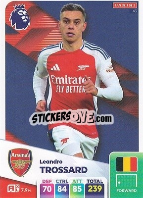 Sticker Leandro Trossard - English Premier League 2024-2025. Adrenalyn XL
 n. 43 - Panini