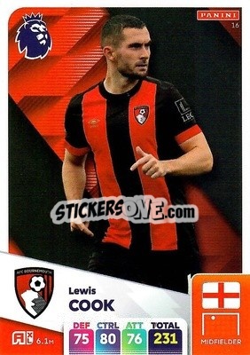 Sticker Lewis Cook - English Premier League 2024-2025. Adrenalyn XL
 n. 16 - Panini