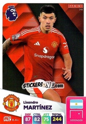 Sticker Lisandro Martinez - English Premier League 2024-2025. Adrenalyn XL
 n. 248 - Panini