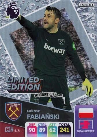 Sticker Łukasz Fabiański - English Premier League 2024-2025. Adrenalyn XL
 n. LE-LF - Panini