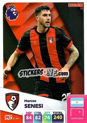 Sticker Marcos Senesi - English Premier League 2024-2025. Adrenalyn XL
 n. 13 - Panini
