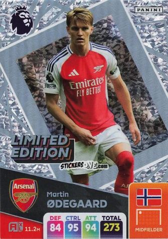 Sticker Martin Ødegaard - English Premier League 2024-2025. Adrenalyn XL
 n. LE-MO - Panini