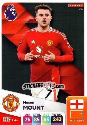 Sticker Mason Mount - English Premier League 2024-2025. Adrenalyn XL
 n. 252 - Panini