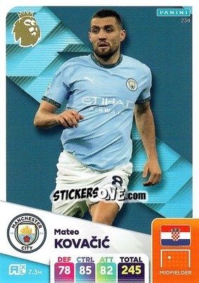 Sticker Mateo Kovačić - English Premier League 2024-2025. Adrenalyn XL
 n. 234 - Panini