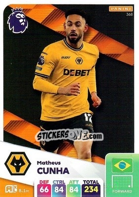Sticker Matheus Cunha - English Premier League 2024-2025. Adrenalyn XL
 n. 368 - Panini