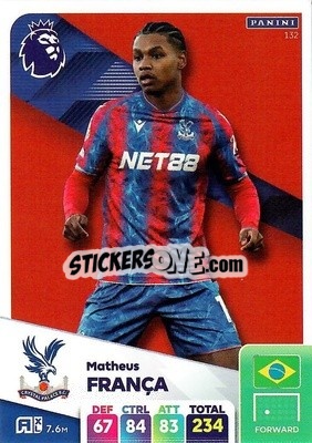 Cromo Matheus França - English Premier League 2024-2025. Adrenalyn XL
 n. 132 - Panini