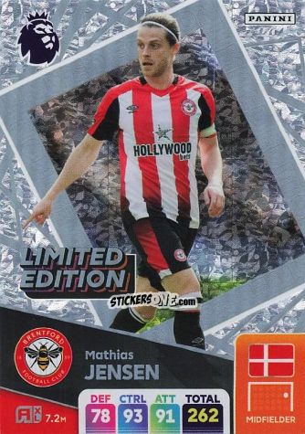 Sticker Mathias Jensen - English Premier League 2024-2025. Adrenalyn XL
 n. LE-MJ - Panini