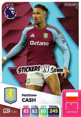 Sticker Matty Cash - English Premier League 2024-2025. Adrenalyn XL
 n. 48 - Panini