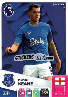 Sticker Michael Keane - English Premier League 2024-2025. Adrenalyn XL
 n. 139 - Panini