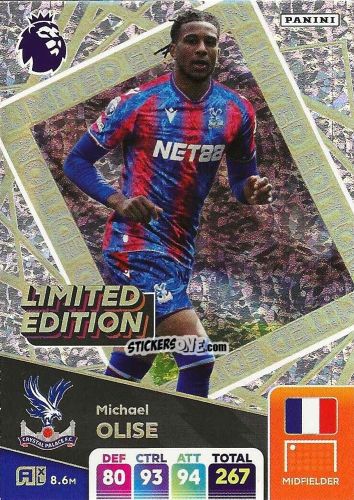 Figurina Michael Olise - English Premier League 2024-2025. Adrenalyn XL
 n. LE-MOL - Panini