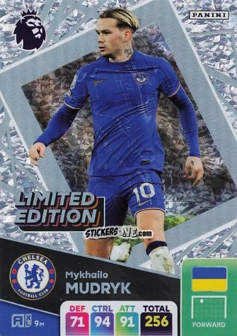 Sticker Mykhailo Mudryk - English Premier League 2024-2025. Adrenalyn XL
 n. LE-MM - Panini