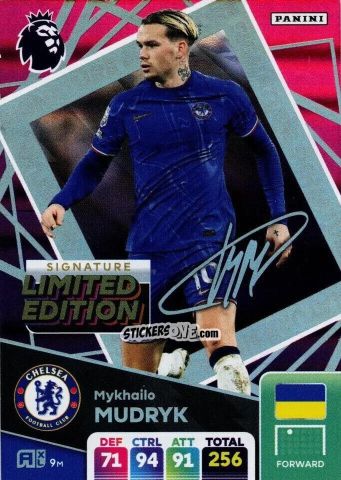 Sticker Mykhalio Mudryk - English Premier League 2024-2025. Adrenalyn XL
 n. LEPS-MM - Panini