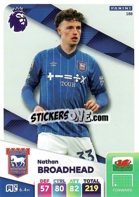 Sticker Nathan Broadhead - English Premier League 2024-2025. Adrenalyn XL
 n. 188 - Panini