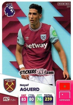 Sticker Nayef Aguerd - English Premier League 2024-2025. Adrenalyn XL
 n. 339 - Panini