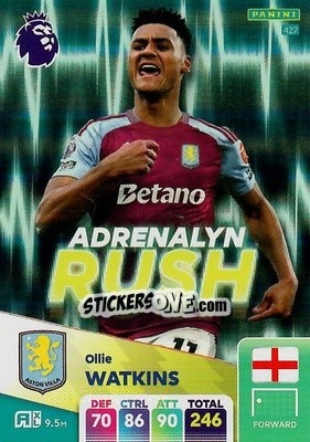 Sticker Ollie Watkins - English Premier League 2024-2025. Adrenalyn XL
 n. 427 - Panini