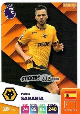 Sticker Pablo Sarabia - English Premier League 2024-2025. Adrenalyn XL
 n. 364 - Panini