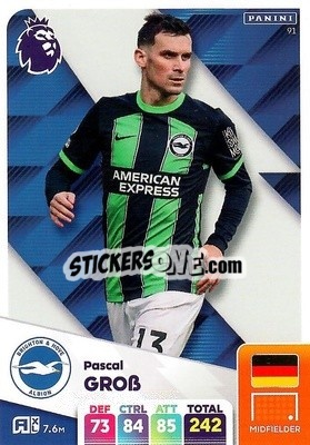 Sticker Pascal Gross - English Premier League 2024-2025. Adrenalyn XL
 n. 91 - Panini