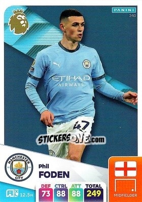 Sticker Phil Foden - English Premier League 2024-2025. Adrenalyn XL
 n. 240 - Panini