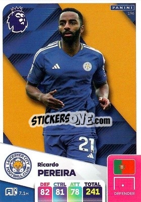 Sticker Ricardo Pereira - English Premier League 2024-2025. Adrenalyn XL
 n. 196 - Panini