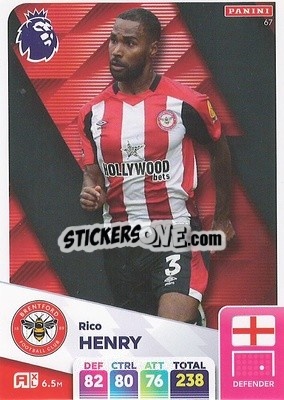 Sticker Rico Henry - English Premier League 2024-2025. Adrenalyn XL
 n. 67 - Panini