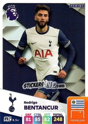 Sticker Rodrigo Bentancur - English Premier League 2024-2025. Adrenalyn XL
 n. 329 - Panini