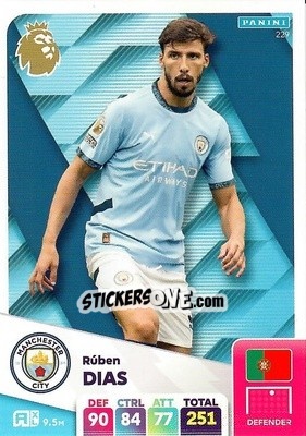 Sticker Rúben Dias - English Premier League 2024-2025. Adrenalyn XL
 n. 229 - Panini