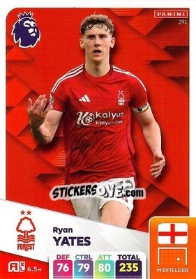 Sticker Ryan Yates - English Premier League 2024-2025. Adrenalyn XL
 n. 291 - Panini