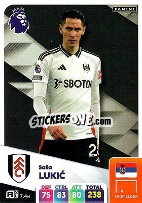 Sticker Saša Lukić - English Premier League 2024-2025. Adrenalyn XL
 n. 167 - Panini