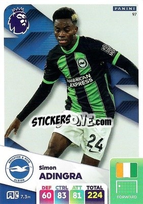 Sticker Simon Adingra - English Premier League 2024-2025. Adrenalyn XL
 n. 97 - Panini