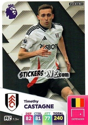 Sticker Timothy Castagne - English Premier League 2024-2025. Adrenalyn XL
 n. 158 - Panini
