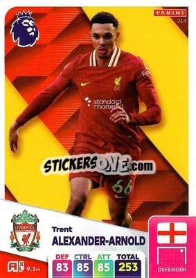 Sticker Trent Alexander-Arnold - English Premier League 2024-2025. Adrenalyn XL
 n. 214 - Panini