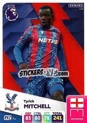 Sticker Tyrick Mitchell - English Premier League 2024-2025. Adrenalyn XL
 n. 120 - Panini