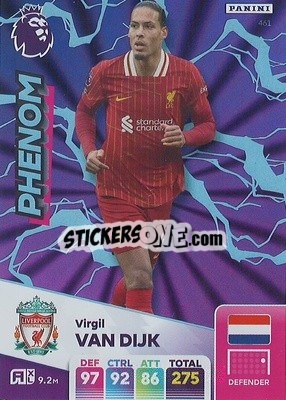 Sticker Virgil van Dijk - English Premier League 2024-2025. Adrenalyn XL
 n. 461 - Panini
