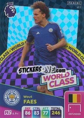 Sticker Wout Faes - English Premier League 2024-2025. Adrenalyn XL
 n. 453 - Panini
