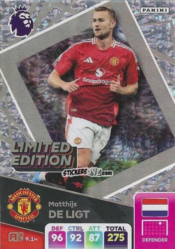 Sticker Matthijs De Ligt - English Premier League 2024-2025. Adrenalyn XL
 n. LE-MD - Panini