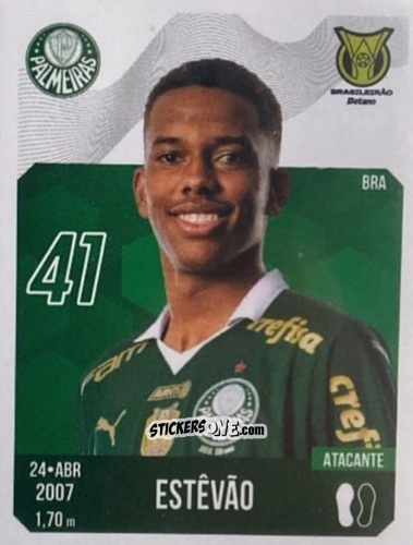 Cromo Estêvão Willian - Brasileirão 2024
 n. 17 - Panini