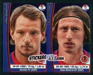 Sticker Ivan Rakitic / Luka Modric - Copa Mundial Brasil 2014 n. 54 - Navarrete