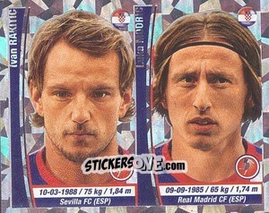 Sticker Ivan Rakitic / Luka Modric - Copa Mundial Brasil 2014 n. 54p - Navarrete