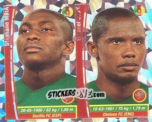 Sticker Stephane Mbia / Samuel Eto'o - Copa Mundial Brasil 2014 n. 64p - Navarrete
