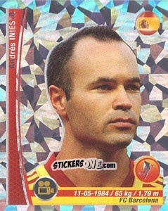Sticker Andres Iniesta - Copa Mundial Brasil 2014 n. 76p - Navarrete